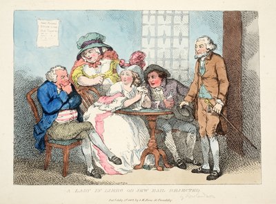 A Lady In Limbo or Jew Bail Rejected by Thomas Rowlandson